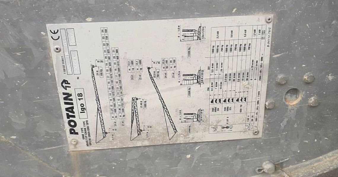 POTAIN IGO 18 - 6